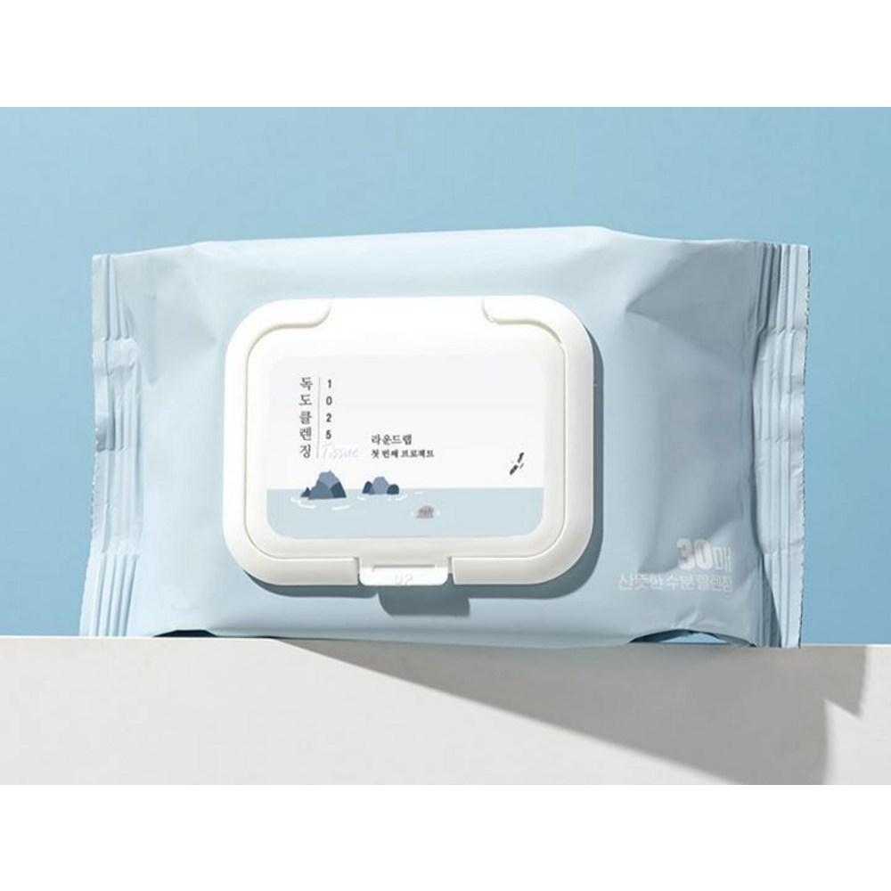 ROUND LAB 1025 Dokdo Cleansing Tissue, 30 Sheets, 2 Units