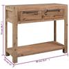 VidaXL Console Table 82x33x73 Cm Solid Acacia Wood