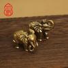 Solid Brass Mini Elephant Ornament for Home or Office Decor
