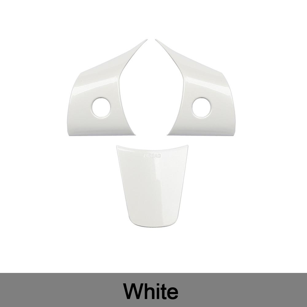 For Tesla Model 3 Model Y Steering Wheel Trim Of ABS Carbon Fiber Matte  For Tesla 2022/2023 Interior Modified Accessorie