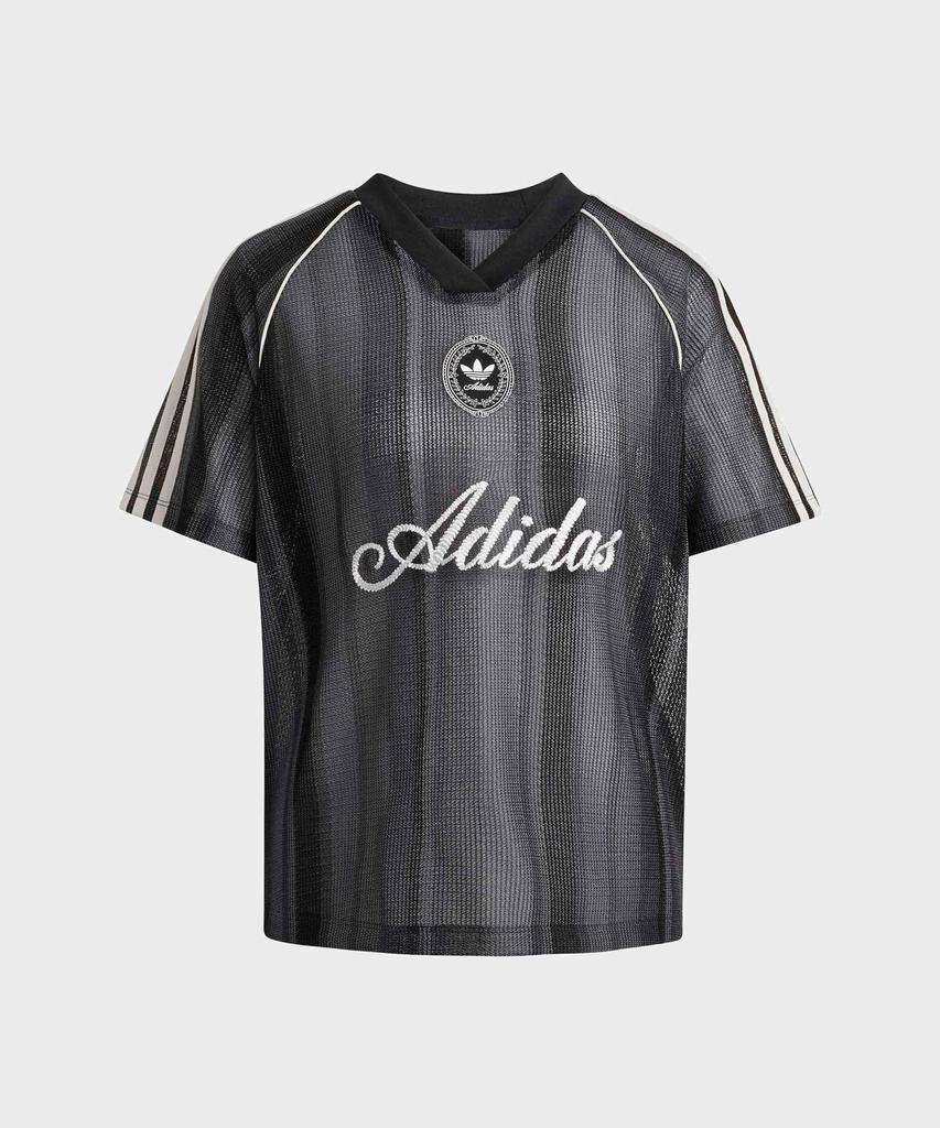 adidas Летний вязаный джерси оверсайз с блеском - Черный / Ky3163