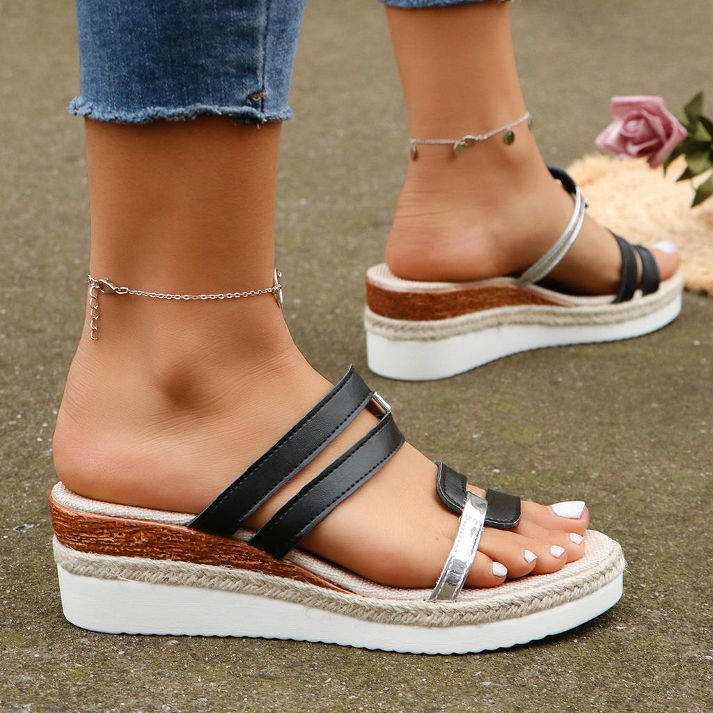 Summer New Women Fashion Sandals Comfortable Sport Sandals Open Toe Non-Slip Cut Out Soft Female Wedges Slippers Plus Size 43