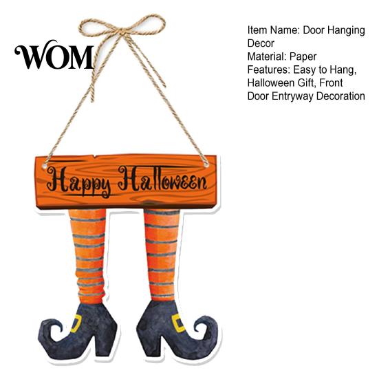 Durable Halloween Party Decor Pumpkin Door Hanging Decor, Spooky Festive Wall Ornament for Scene, Front Entryway Decoration, Trick or Treat Home Gift