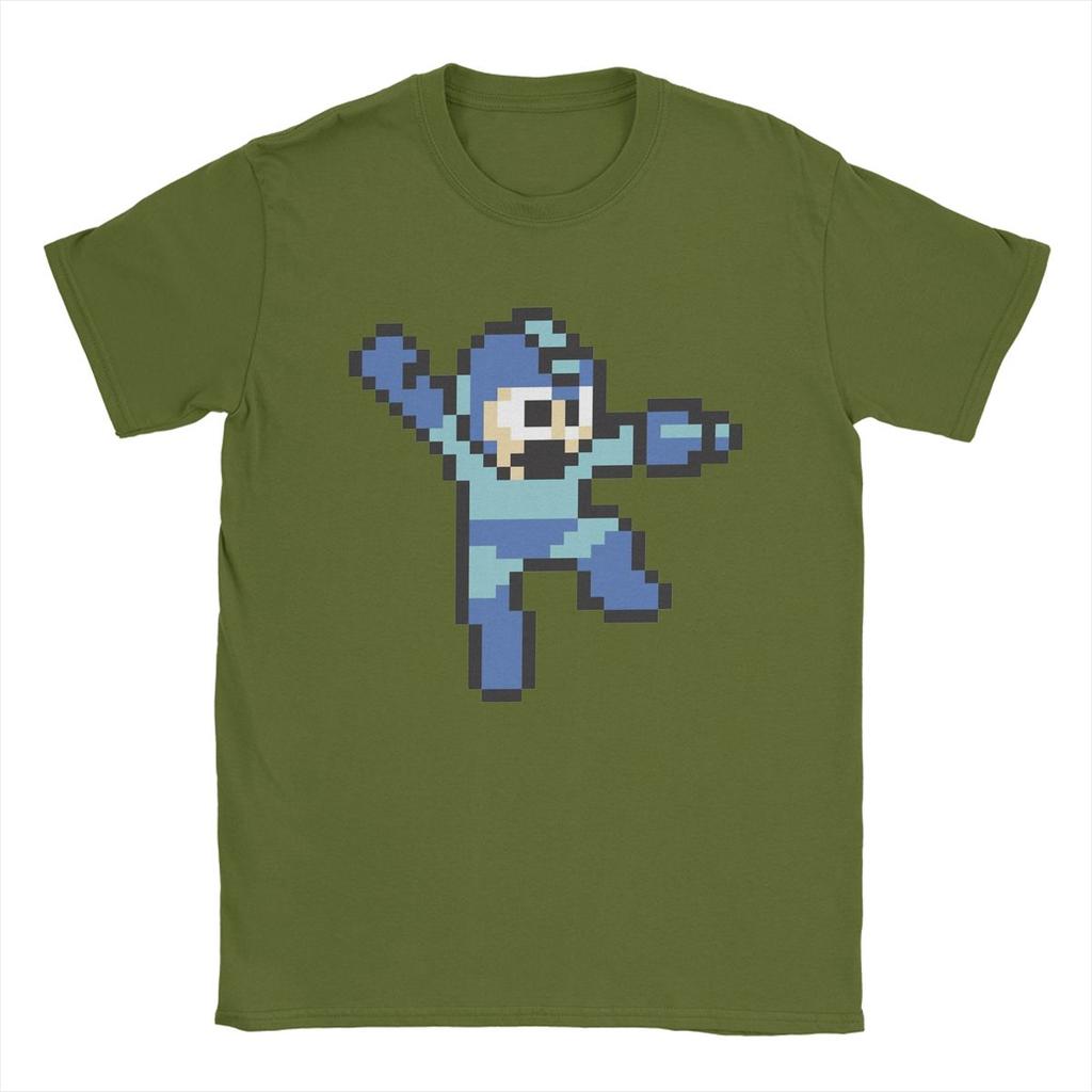 Megaman Jump'n Shoot T Shirts Men 100% Cotton Novelty T-Shirts Round Collar Tee Shirt Short Sleeve Tops Plus Size
