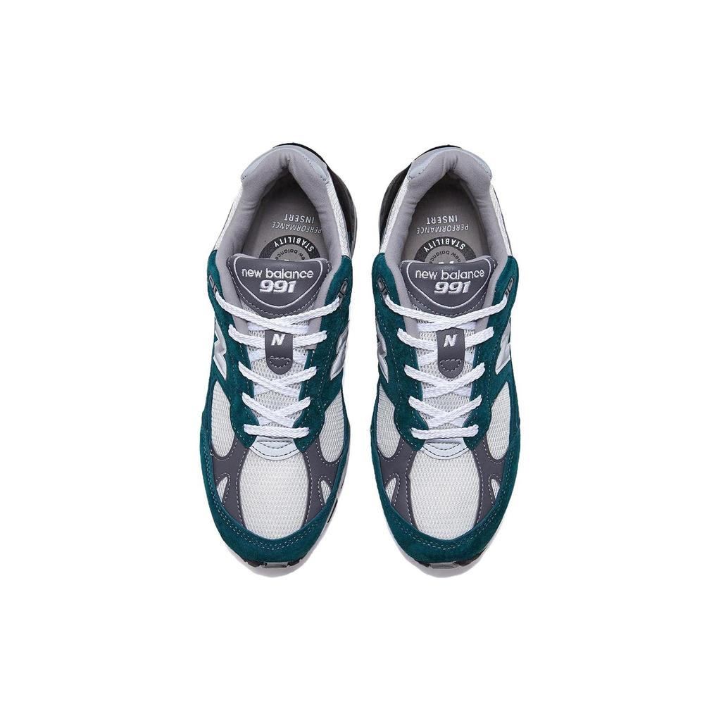 New Balance Nb 991 Удобные Универсальные Амортизирующие Прочные Низкие Повседневные Кроссовки для Бега Женские кроссовки Белый Зеленый W991TLK