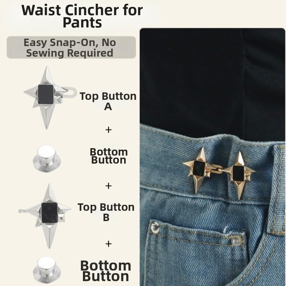 Four-Point Star Jeans Waist Tightener Adjustable Waist Pants Pins Women Daily Outfits