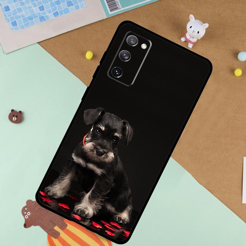 Щенок Шнауцера Мягкий Чехол Для Samsung Galaxy S25 Ultra S9 S10 S20 FE S21 S22 S23 Plus S24 Ultra Чехол