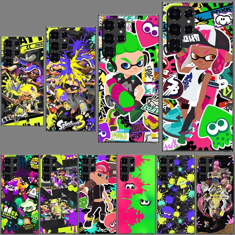 Игровой чехол для телефона S-Splatoons для Samsung Galaxy S24 S23 S21 S20 FE S22 S26 Ultra S25 Edge S10 Plus Чехол Прозрачный ТПУ Capa Shell Coq