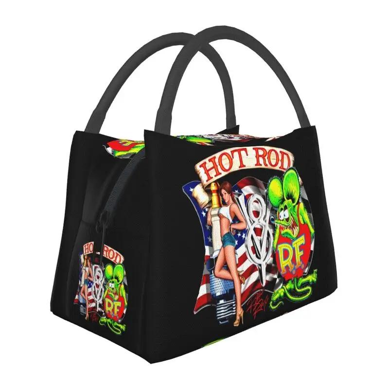 Rat Fink Анимация Аниме Мультфильм Изолированные Ланч-Бумы для Женщин Герметичный Термо-Охладитель Ланч-Бокс Офис Пикник Путешествия