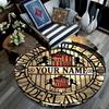 Custom Name,Sunderland A.F.C pattern round rug,Carpet Rug for Living Room Bedroom Playroom ,Non-slip Floor Mat,Holiday Gifts and Birthday Gifts.
