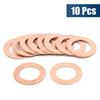 10pcs M15 x 24mm x 1mm Copper Crush Washers Car Flat Sealing Plate Gaskets Ring