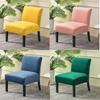 Velvet Armless Chair Cover Solid Color Single Sofa Slipcovers Nordic Accent Stretch Chair Covers Elastic Couch Protector Cover