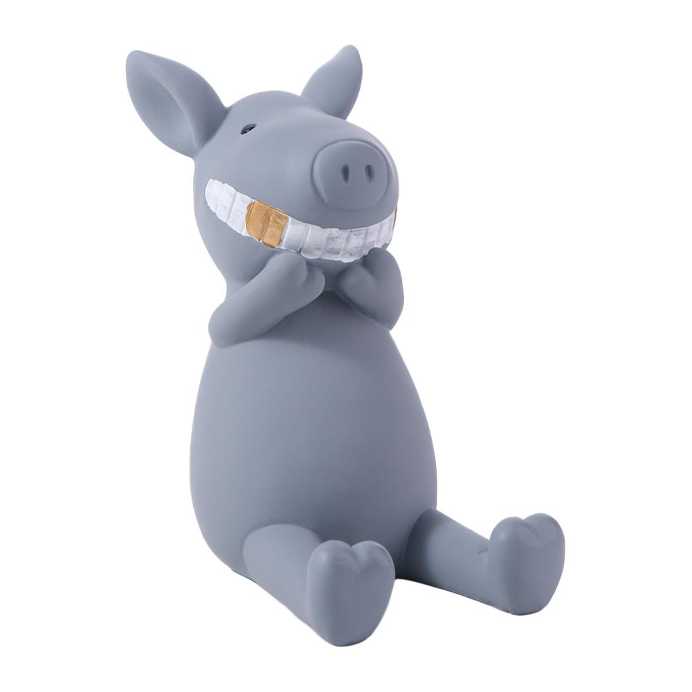 Resin Cartoon Phone Holder Figure Toys Cell Phone Bracket Pig Mobile Phone Stand  Phone Accessories