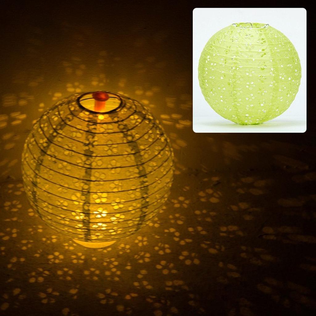 DIY Mid-Autumn Festival Portable LED Lantern Paper Lantern Hollow Lantern Home Path Garden Decor