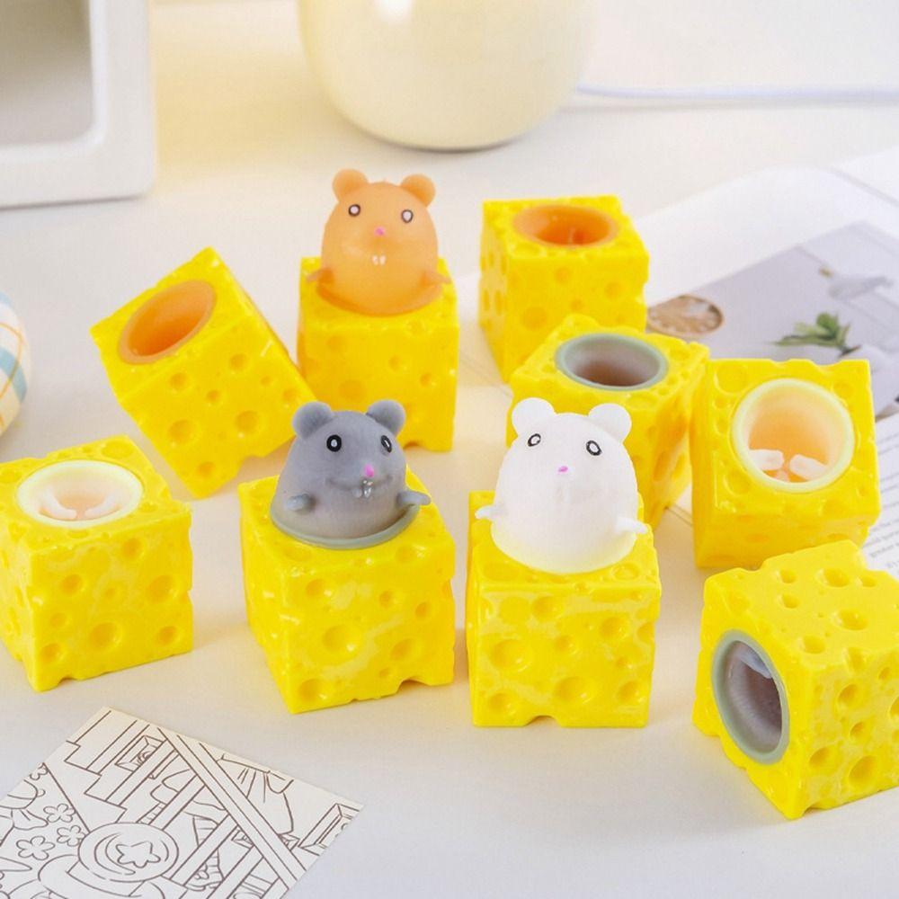 Игрушка-антистресс Pop Up Squeeze Toy Новая игрушка для декомпрессии Мышь с сыром для взрослых