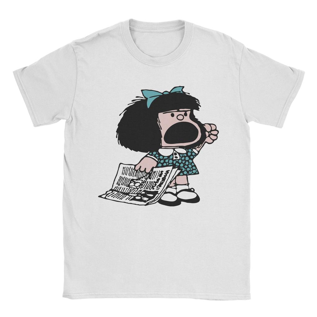Casual Mafalda Protesting Tshirts Unisex Unisexs O Neck 100 Cotton T Shirts Short Sleeve Tees Gift Idea Tops