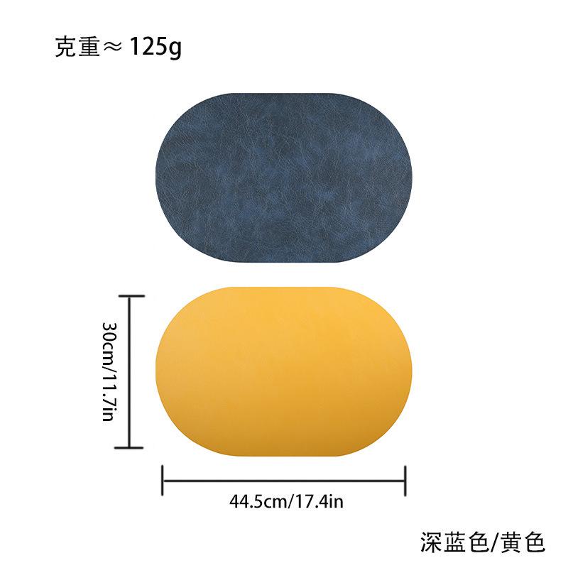 Nordic style high temperature resistant leather placemat teacup mat waterproof and oil-proof dining table mat western restaurant bowl mat coaster