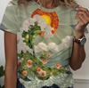 Женская футболка с 3D-печатью, повседневная, модная, с коротким рукавом