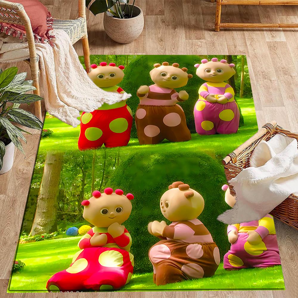 In The Night Garden Characters Themed Anti-Slip Rugs - Polyester Home Decor, Suitable for Bedrooms, Living Rooms, Doorways, Studios, and Decorations