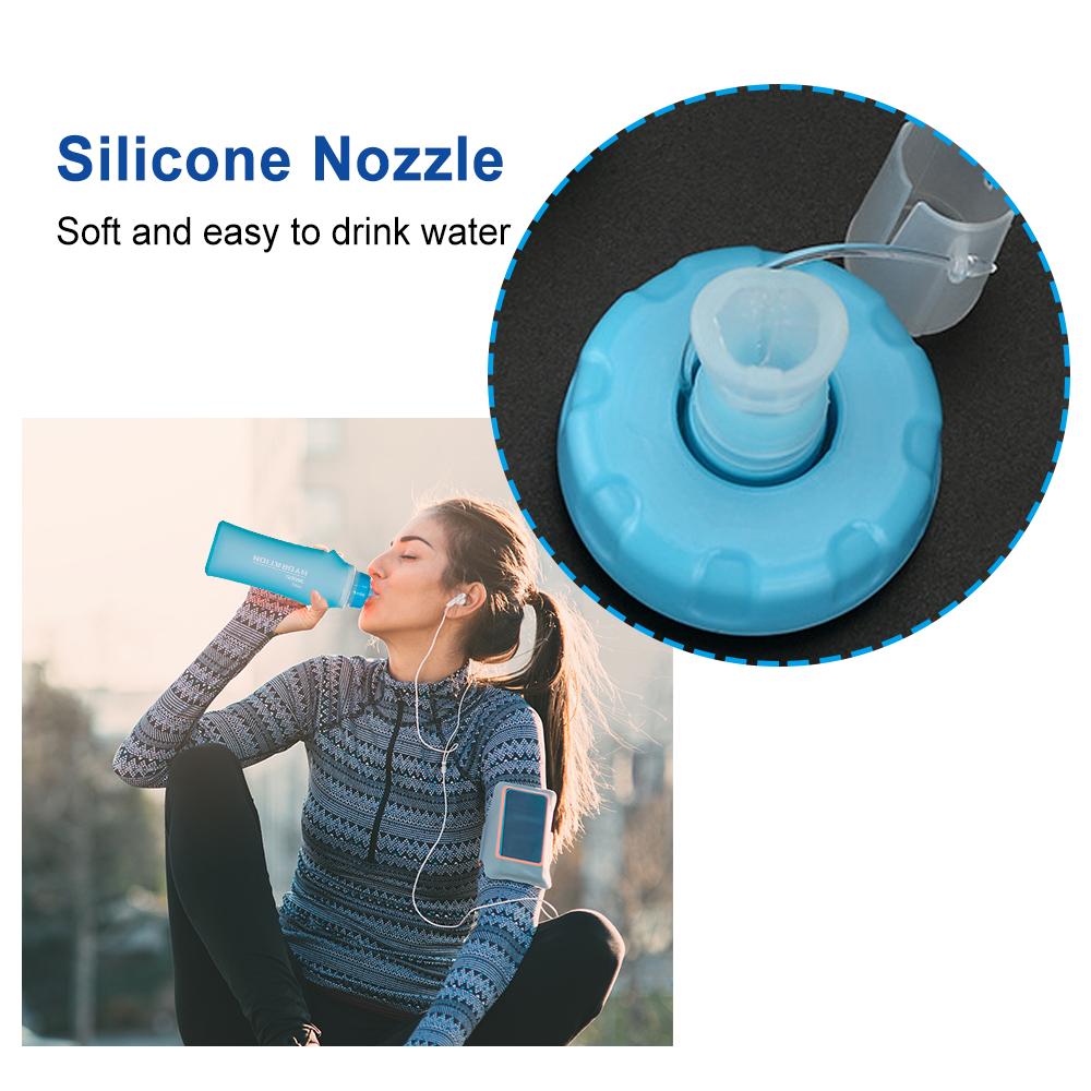 2 шт., 500 мл, мягкая колба из ТПУ, складная спортивная бутылка для воды для гидратации, для бега, пешего туризма
