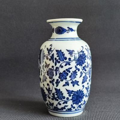 Китайская ваза для цветов для дома Винтажная сине-белая фарфоровая ваза Керамическая ваза для цветов Украшение Антикварная Традиционная