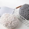 3PS Chenille Hand Towels Kitchen Bathroom Hand Towel Ball with Hanging Loops Quick Dry Soft Absorbent Microfiber Towels