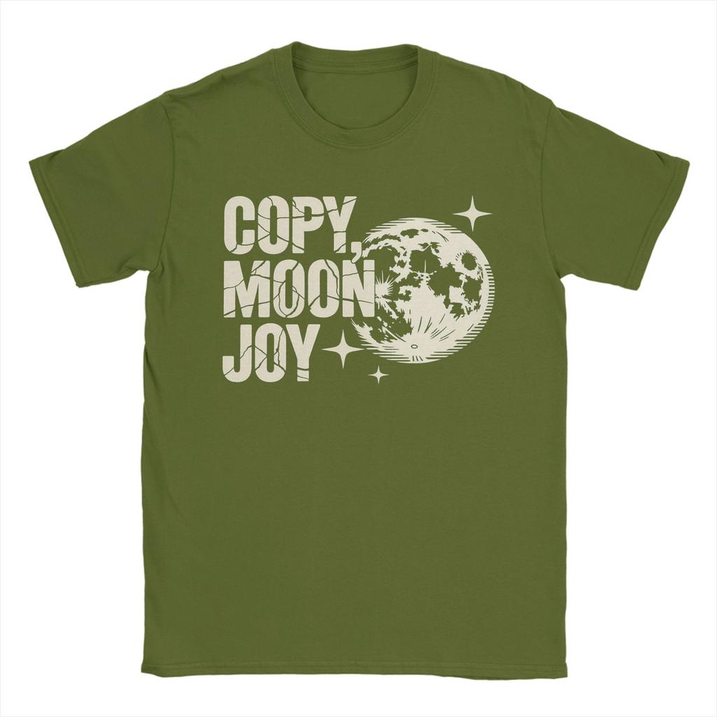 Vintage Copy Moon Joy Artemis II Lunar Mission TShirt for Unisex Round Collar Cotton T Shirts Short Sleeve Tee Shirt Clothes