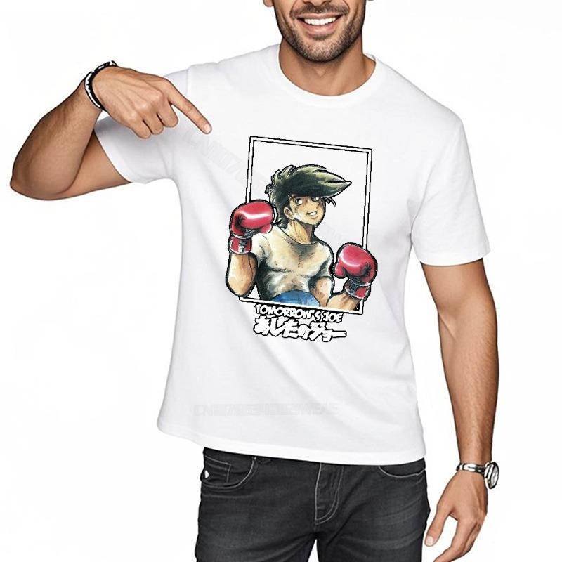 Unisexs Top Graphic Everyday Tees Anime Character Boxing Pose Cotton Short Sleeve Shirt Trendy Short sleeve Cotton Tshirt
