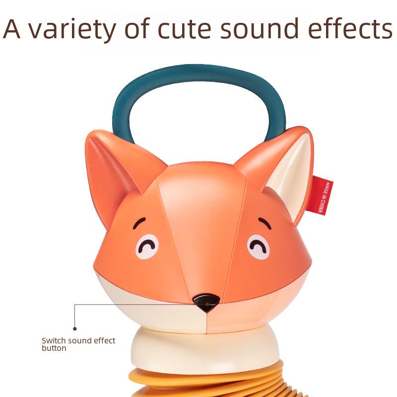 Baby Fox Accordion Rattle Toy for Strollers - Early Education
