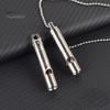 Titanium Alloy Emergency Whistle High-decibel Sound Compact Size Portable Survival Safety Whistle with Neck Chain