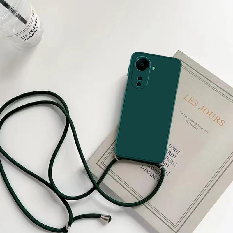 A35 5G Case Crossbody Lanyard Necklace Cord Liquid Silicone Phone Case For Samsung Galaxy A35 5G Strap Shockproof Soft Back Cover