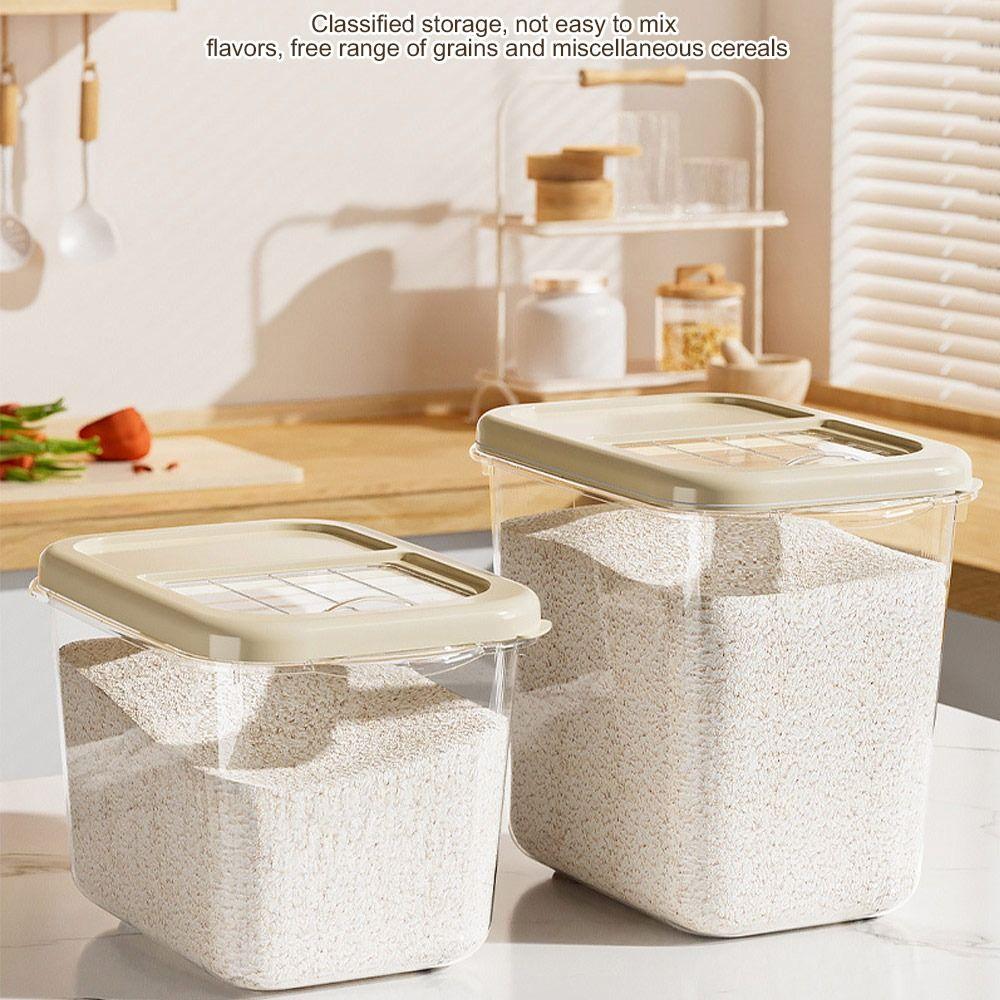 Влагонепроницаемый ящик для хранения рисовых зерен, герметичный контейнер для хлопьев, креативные герметичные банки