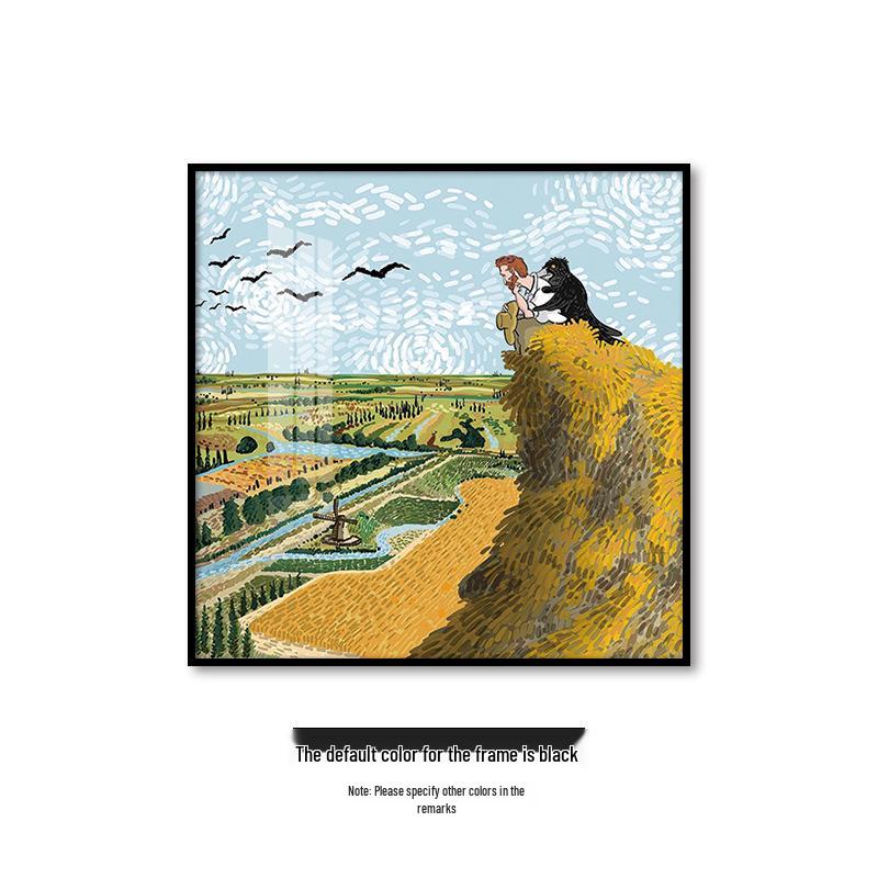 Van Gogh Decorative Paintings: Bedroom, Starry Night, Wheat Field, Sunflower, Living Room & Children's Wall Art Collection.