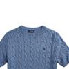 Polo Ralph Lauren FW24 Однотонная трикотажная футболка с коротким рукавом и вышивкой маленького пони, с круглым вырезом, мужская, топы, светло-голубая MNPOSWE1N820029-400