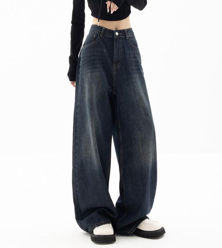 Винтажные женские широкие джинсы Harajuku мешковатые джинсовые брюки большого размера в стиле гранж уличная одежда Y2k осенние брюки корейская мода