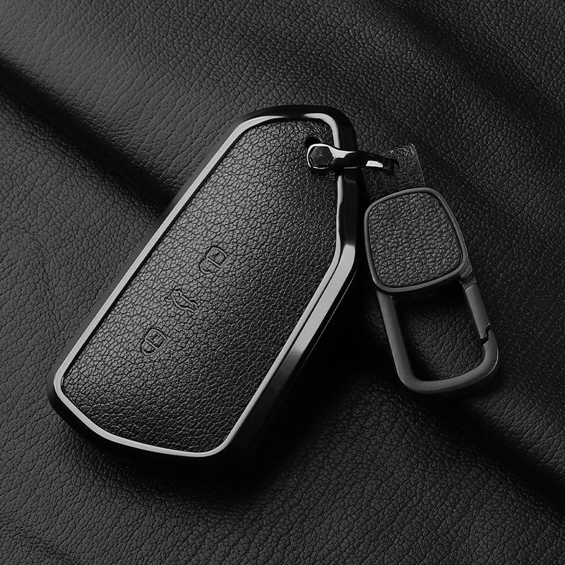AAABP1 Goatskin Car Key Case Cover For Volkswagen Golf 8 MK8 ID.3 ID.4 Cupra Skoda Octavia A8 SEAT Leon MK4 2020 2021 Formentor Tarraco