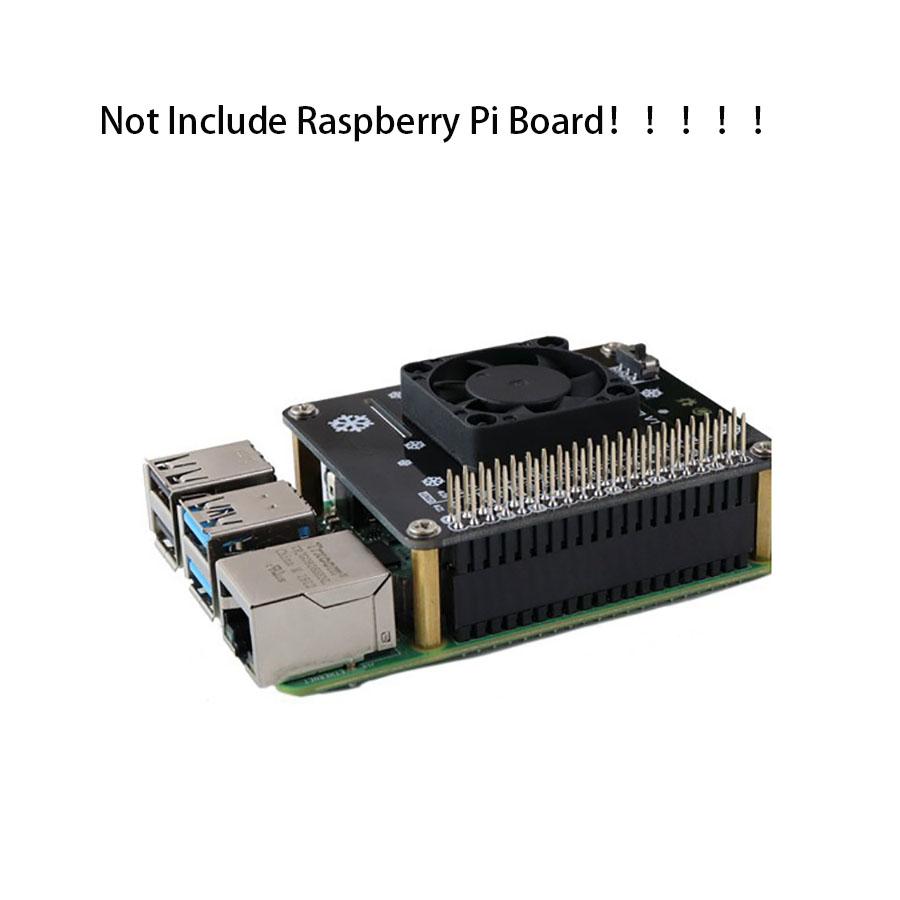 Корпус Плата расширения Радиатор с охлаждающим вентилятором для платы Raspberry Pi 4B/3B+/3B