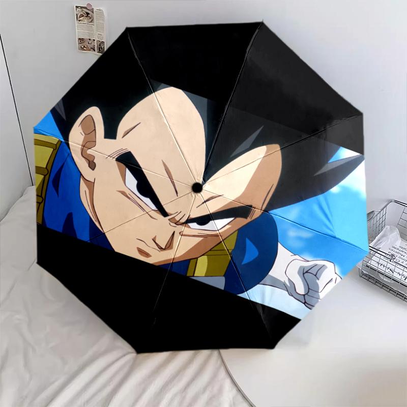 Узор Веджета из Dragon Ball, автоматический складной зонт, портативная и складная конструкция, 8 спиц, рождественский или день рождения подарок.