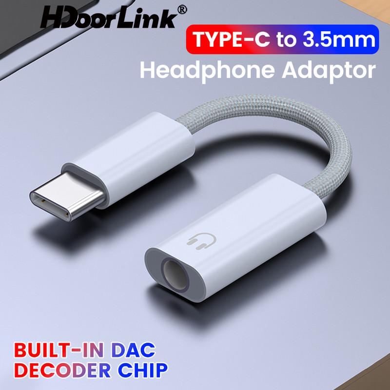 HdoorLink USB Type C 3,5-разъемный адаптер для наушников USB C до 3,5 мм для наушников AUX аудиокабель-адаптер для iphone 15 Huawei Xiaomi