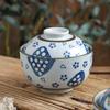 Hand-painted Ceramic Water-proof Stew Pot Small Household Stew Pot with Lid Steamed Egg Bowl Soup Porcelain Pot
