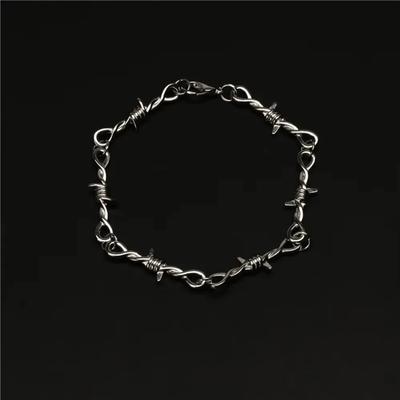 Новые маленькие браслеты из проволоки с ежевикой на руку для женщин и мужчин, в стиле хип-хоп, с цирконом, в готическом панк-стиле, с колючками, подарок