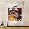 "Tom Brady Illustrated Football Player Patterned – Patterned Tapestry for Bedroom and Living Room Home Decor