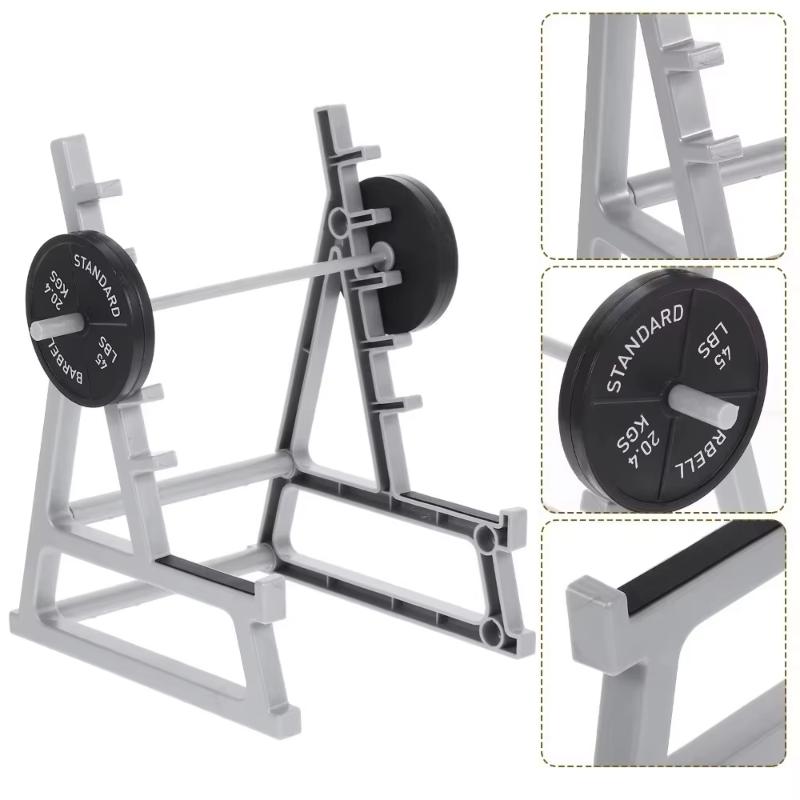 Squat Rack Pen Holder for Desk Mini Barbell Rack Pen Holder Gym Themed Office Desktop Organizer Decorations for Fitness Lovers