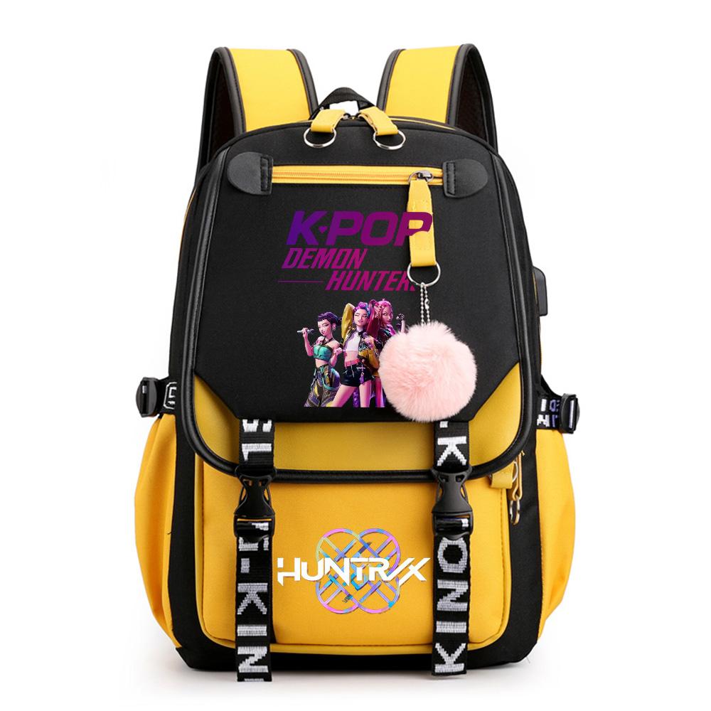 Новый мультяшный рюкзак Kpop с принтом, школьная сумка для подростка, ученика, девочки, мальчика, сумка для книг, большая вместимость, дорожная сумка, подарок ребенку, рюкзак