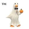 Funny Holiday Crafts Halloween Figurines Table Decor, Cute Ghost Duck Ornament, Resin Statue Festive Window Displays Figurine for Centerpiece