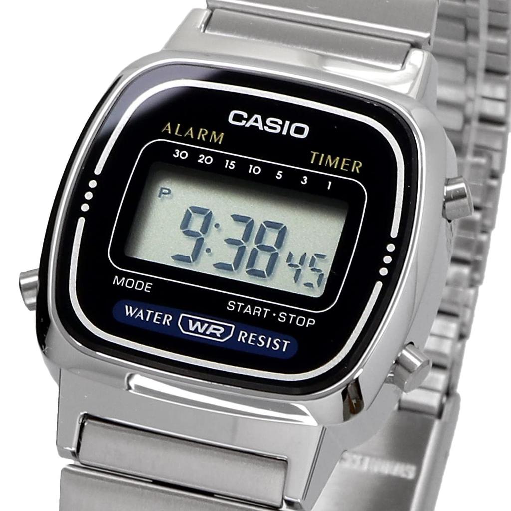 Casio LA670WA-1 цифровые часы женские серебристый x черный
