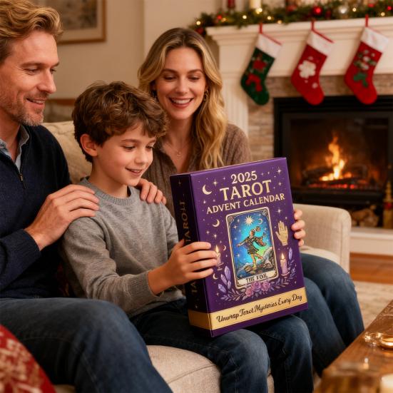 Tarot Advent Calendar 2025 24 Collectible 2D Tarot Card Figures Ornaments Set