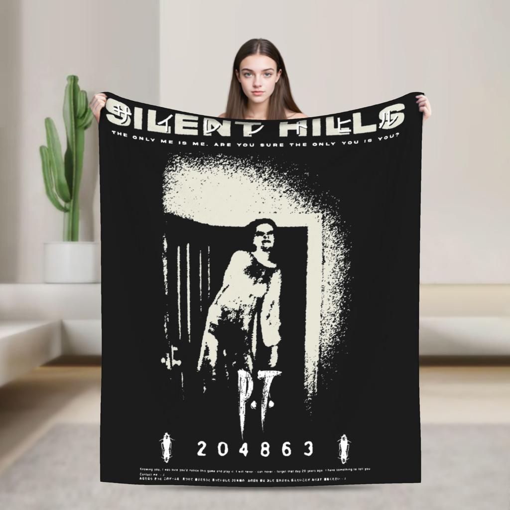 Silent Hill Horror Flannel blanket Game Custom Throw blankets for Bed Sofa Couch 150*125cm Quilt