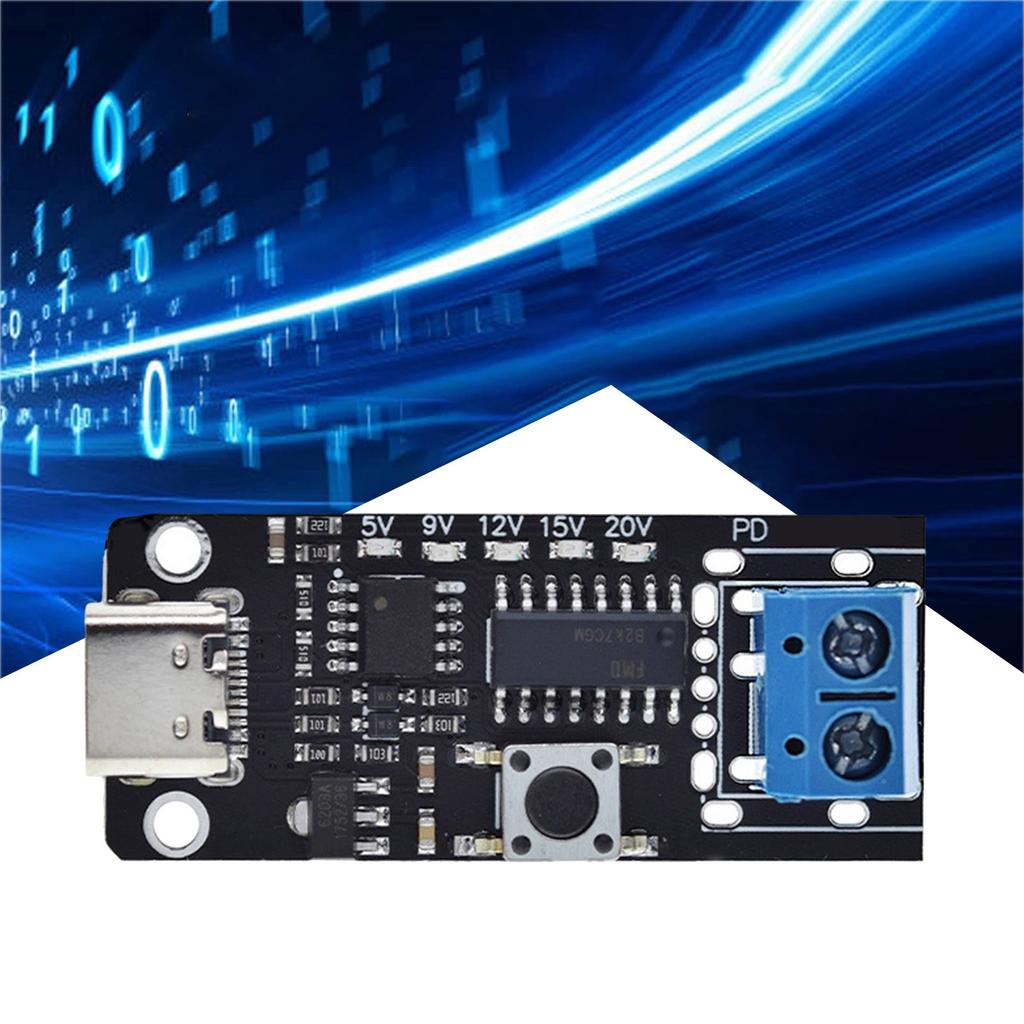 Плата-триггер USB-C PD 5 В 9 В 12 В 15 В 20 В 28 В 5 А Модуль триггера питания с регулируемым напряжением Вход Type-C для лаборатории