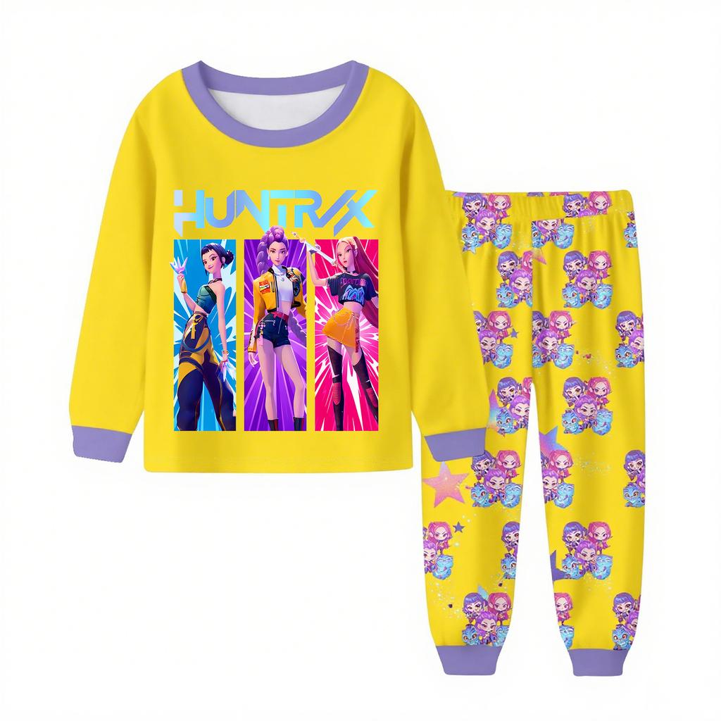 Children's Fashion Suit Skirt Round Neck Long Sleeve Top Pants